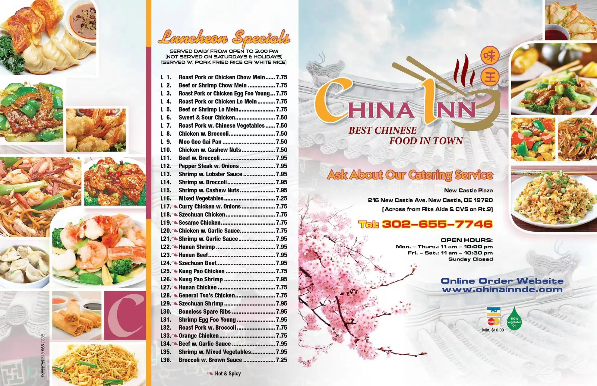 China clearance inn menu